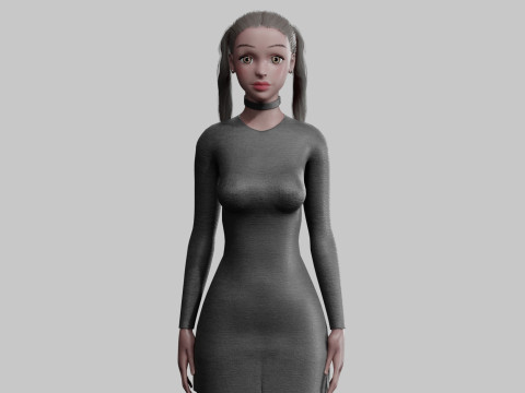 Pretty Beautiful woman V23221 3D Model