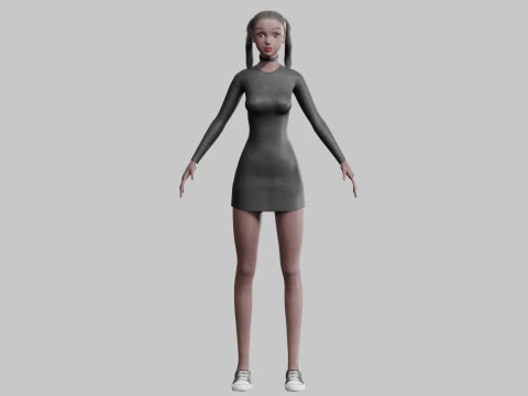 Pretty Beautiful woman V23221 3D Model