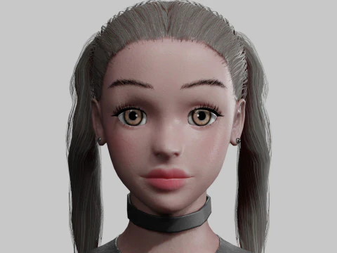 Pretty Beautiful woman V23221 3D Model