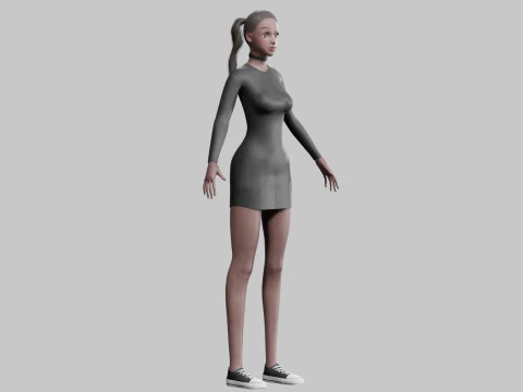 Pretty Beautiful woman V23221 3D Model