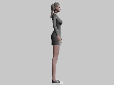Pretty Beautiful woman V23221 3D Model