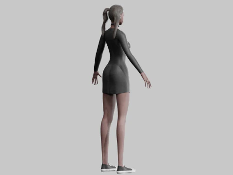 Pretty Beautiful woman V23221 3D Model