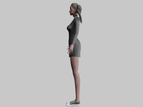 Pretty Beautiful woman V23221 3D Model