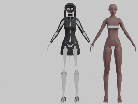 Pretty Beautiful woman V23221 3D Model