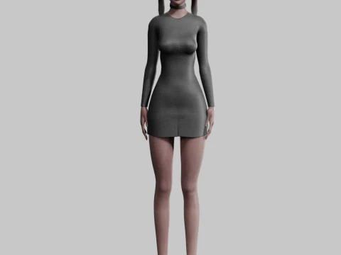 Pretty Beautiful woman V23221 3D Model