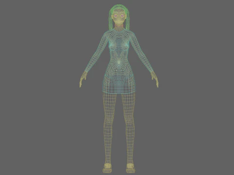 Pretty Beautiful woman V23221 3D Model