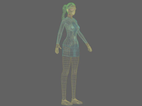 Pretty Beautiful woman V23221 3D Model