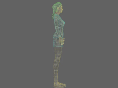 Pretty Beautiful woman V23221 3D Model