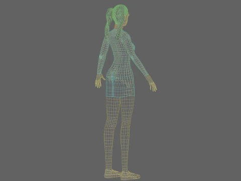Pretty Beautiful woman V23221 3D Model