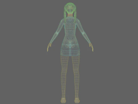 Pretty Beautiful woman V23221 3D Model