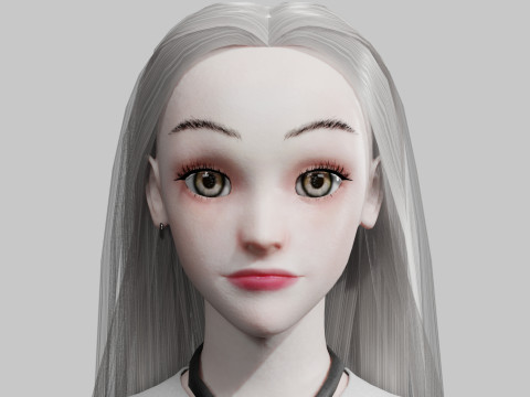 Pretty Cartoon woman V33635 Modèle 3D