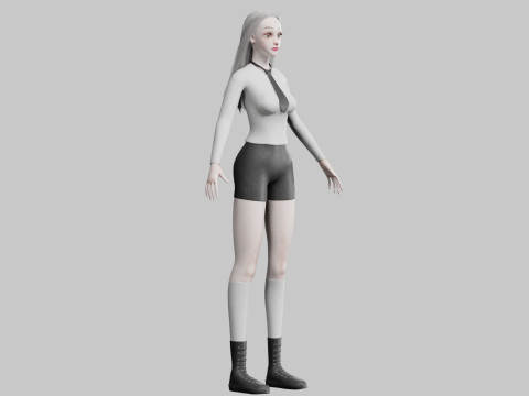 Pretty Cartoon woman V33635 Modèle 3D