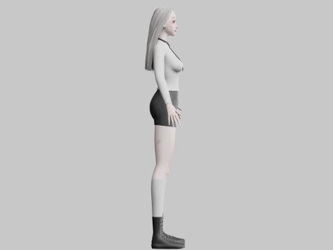 Pretty Cartoon woman V33635 Modèle 3D