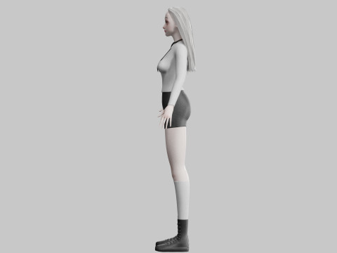 Pretty Cartoon woman V33635 Modèle 3D