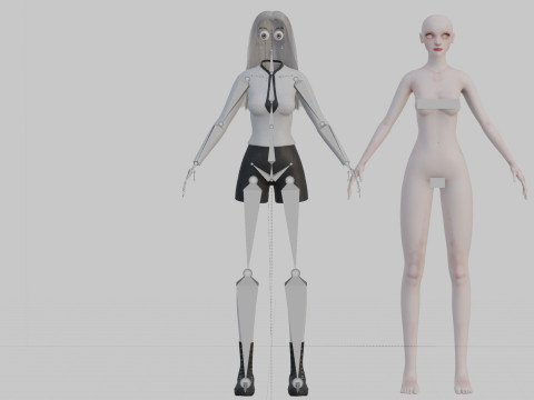 Pretty Cartoon woman V33635 Modèle 3D