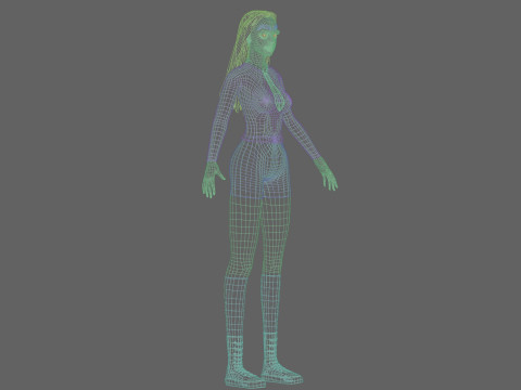 Pretty Cartoon woman V33635 Modèle 3D