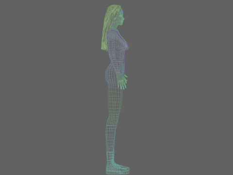 Pretty Cartoon woman V33635 Modèle 3D
