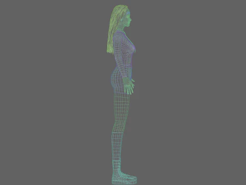 Pretty Cartoon woman V33635 3D Model
