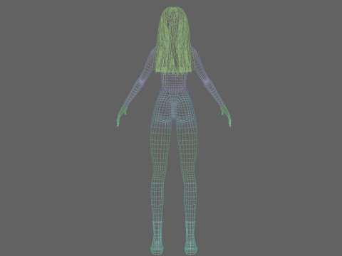 Pretty Cartoon woman V33635 Modèle 3D