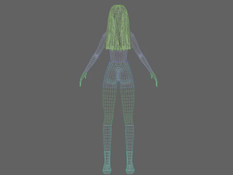 Pretty Cartoon woman V33635 3D Model