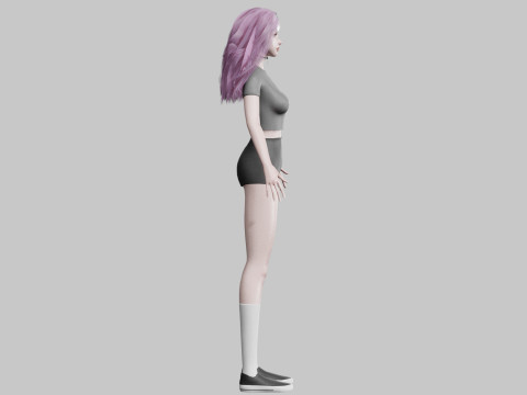 Pretty classic woman V32494 3Dモデル