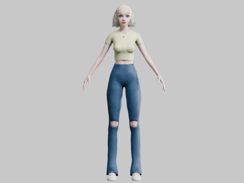 Pretty cool woman V26115 Modèle 3D