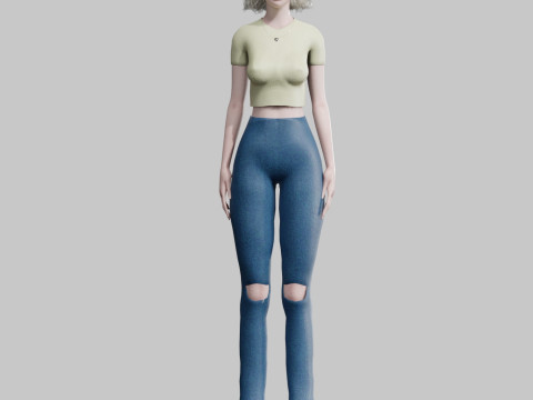 Pretty cool woman V26115 Modèle 3D