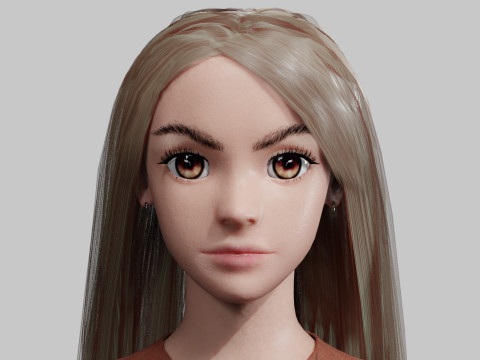 Pretty cute Woman V34437 Modelo 3D