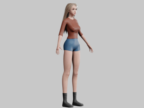 Pretty cute Woman V34437 Modelo 3D