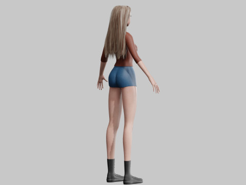 Pretty cute Woman V34437 Modelo 3D