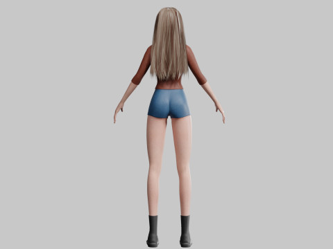 Pretty cute Woman V34437 Modelo 3D