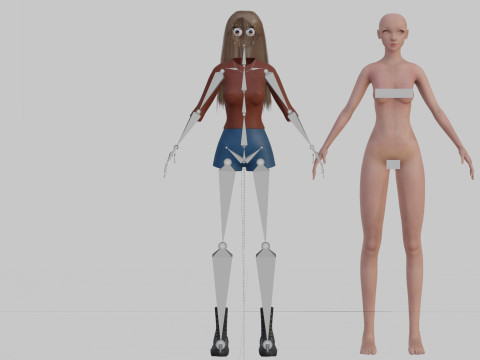 Pretty cute Woman V34437 Modelo 3D