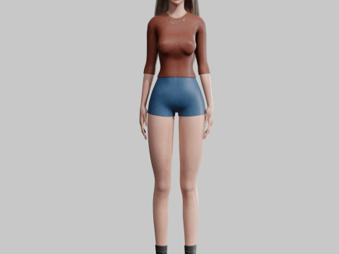 Pretty cute Woman V34437 Modelo 3D