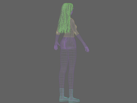 Pretty cute Woman V34437 Modelo 3D