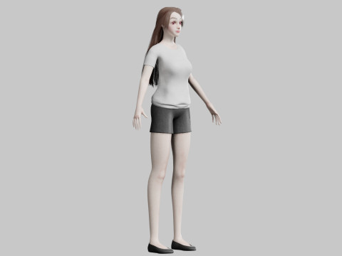 Pretty stylized woman V27587 Modello 3D