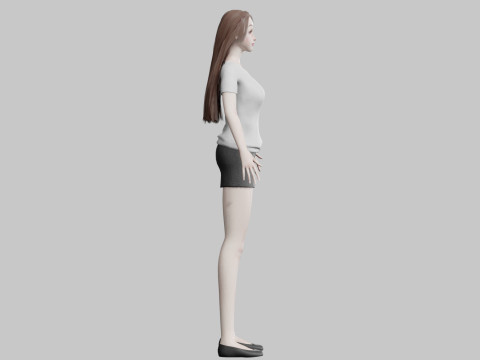 Pretty stylized woman V27587 Modello 3D
