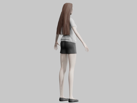 Pretty stylized woman V27587 Modello 3D