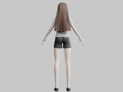 Pretty stylized woman V27587 Modello 3D