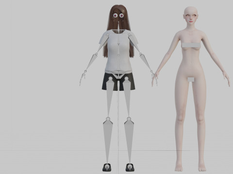 Pretty stylized woman V27587 Modello 3D