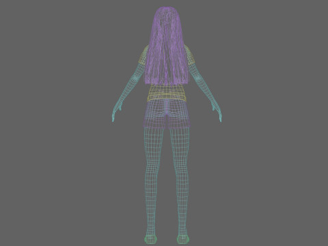 Pretty stylized woman V27587 Modello 3D