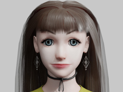 Pretty teen Woman V34286 3D Model