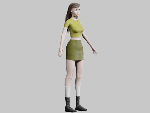 Pretty teen Woman V34286 3D Model