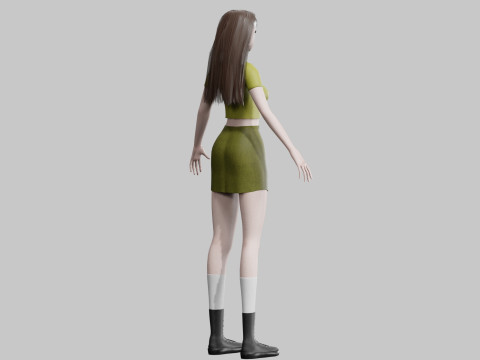 Pretty teen Woman V34286 3D Model