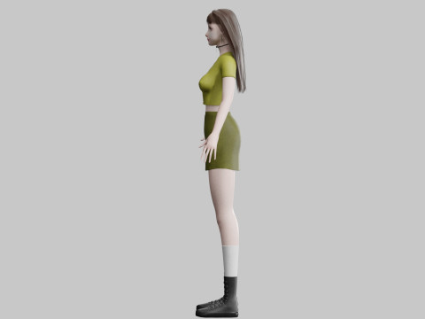 Pretty teen Woman V34286 3D Model