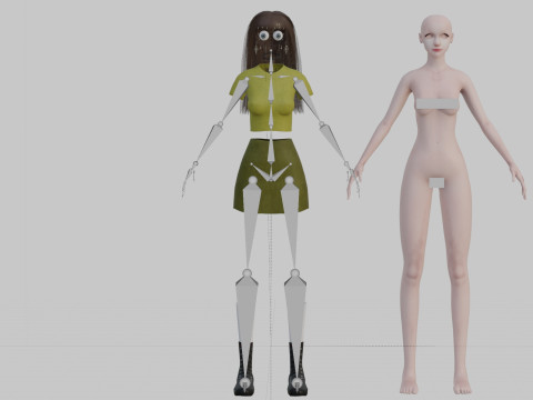 Pretty teen Woman V34286 3D Model