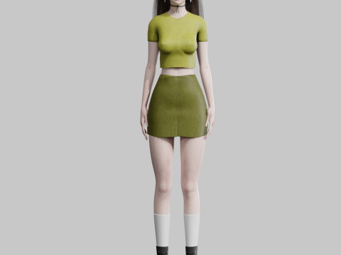 Pretty teen Woman V34286 3D Model