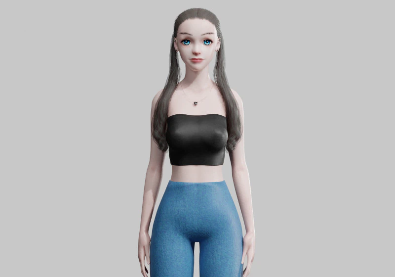 सुंदर युवा महिला V24318 3D मॉडल .c4d .max .obj .3ds .fbx .stl .blend