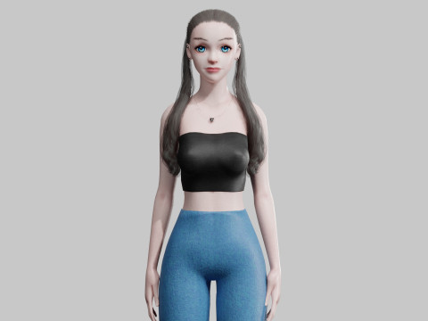 Pretty Young woman V24318 3D Model