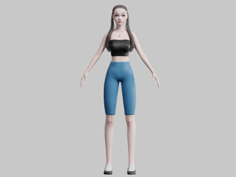 Pretty Young woman V24318 3D 모델