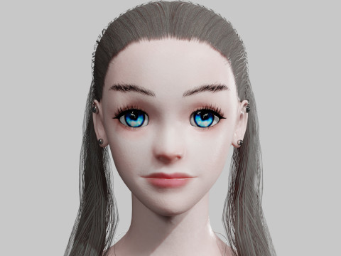 Pretty Young woman V24318 3D 모델